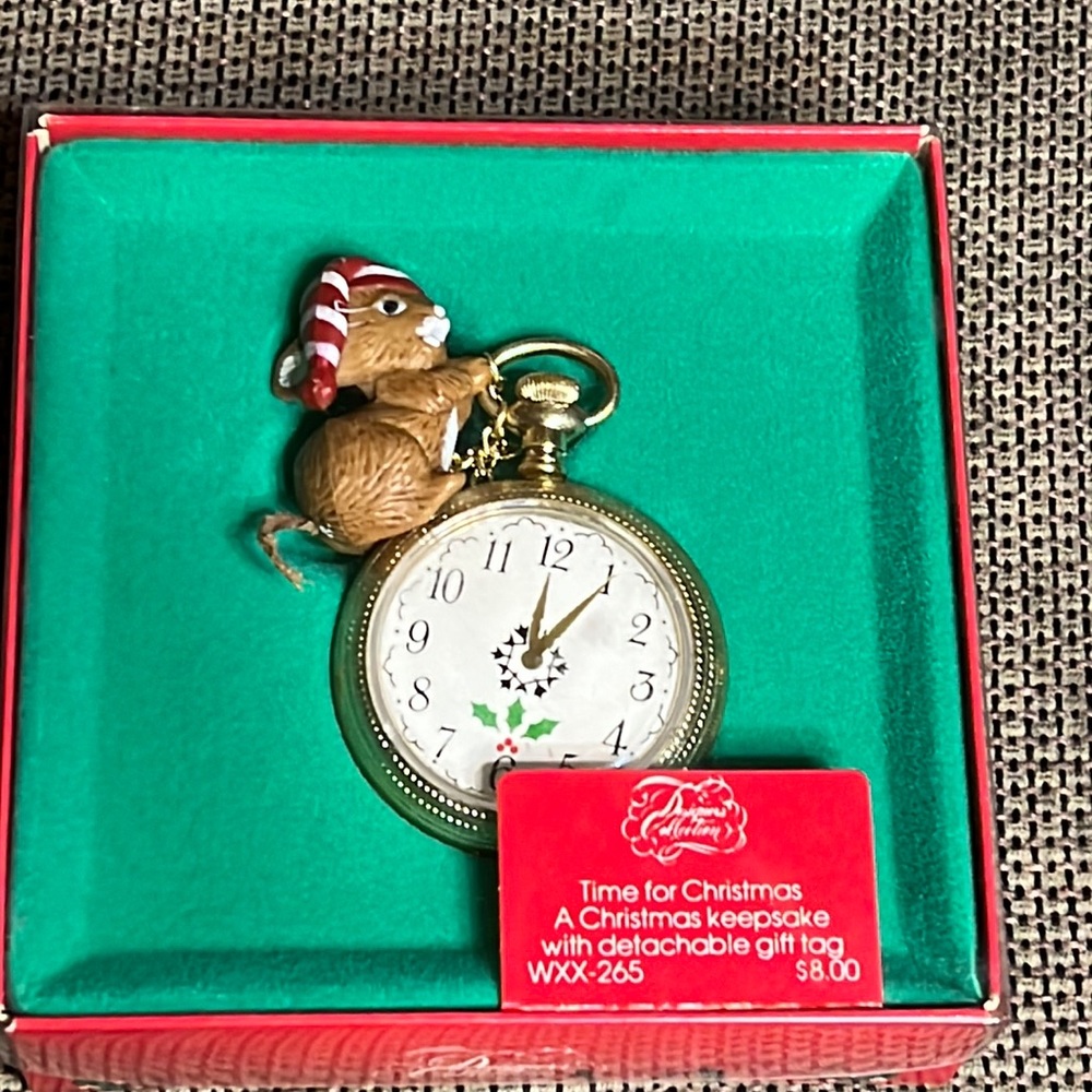 Designer collection time for Christmas keepsake ornament